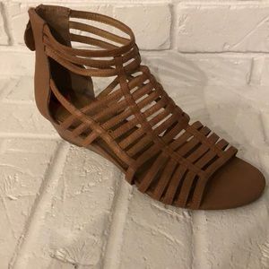 Tan wedge sandals